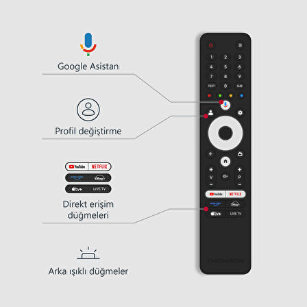 Thomson 4K Google TV Akıllı Kumanda