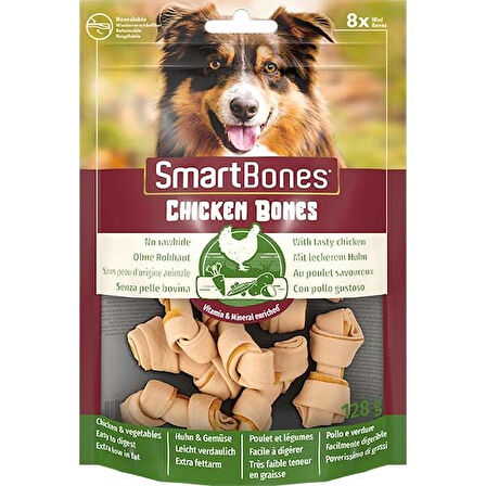 Smart Bones Tavuklu Düğüm Köpek Ödül Kemiği Mini 8 Adet 128 Gr