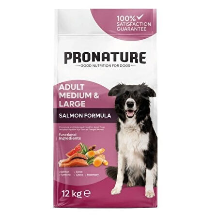 Pronature Derma Shine Somonlu Yetişkin Köpek Maması 12 Kg