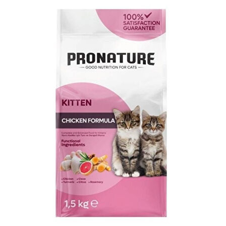 Pronature Kitten Tavuklu ve Pirinçli Yavru Kedi Maması 10 Kg