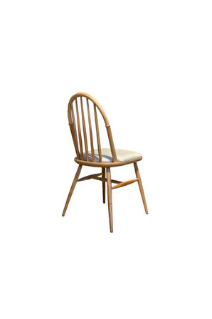 Rustica Döşemeli Classic Natural Ahşap Yemek Sandalyesi