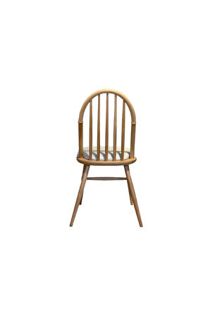 Rustica Döşemeli Classic Natural Ahşap Yemek Sandalyesi