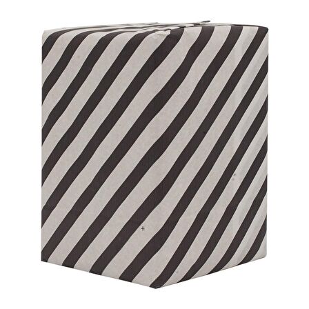 Yerli Ambalaj Kağıdı Beyaz Siyah Verev Çizgili 40gr 70x10cm 10'lu Paket
