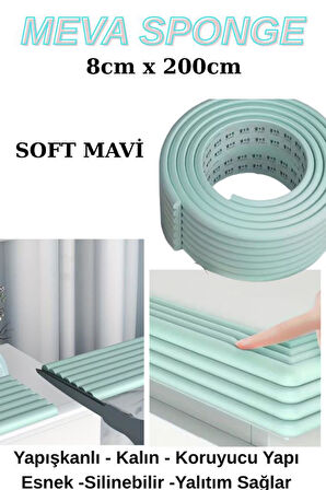 8cmx200cm 1 Adet Yapışkanlı Meva Mavi Lambiri model Çıta Süpürgelik Tablo Tavan Koruyucu Kenar Çıta