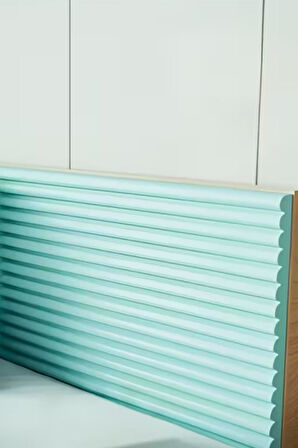 8cmx200cm 1 Adet Yapışkanlı Meva Mavi Lambiri model Çıta Süpürgelik Tablo Tavan Koruyucu Kenar Çıta