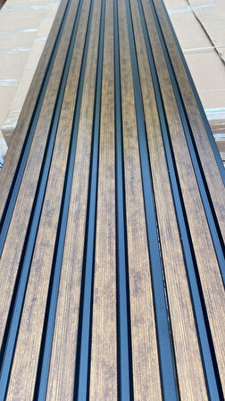 ATC 12x145 cm Antik Ceviz PVC Duvar Lambiri Ofis Salon Tv Arkası Dekoratif ATC Lambiri Panel