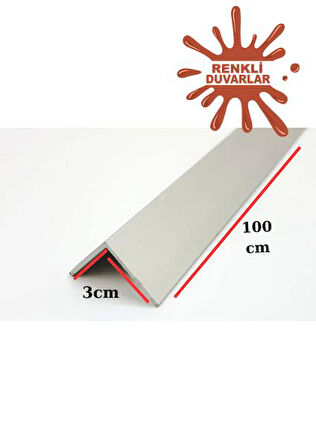 100cm ATC Dekoratif Beyaz L Köşe Duvar ÇItası Kapama Çıtası Duvar Lambirisi Paneli Kapama L Köşesi