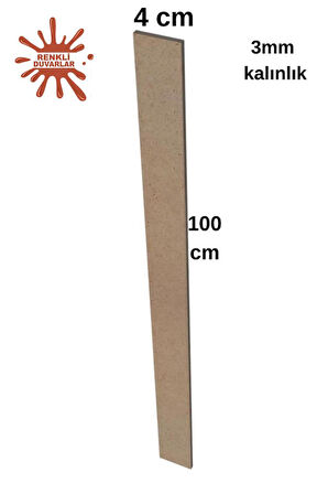 Beyrut Model İskandinav Duvar Çıtası HAM 100cm x 4 cm (5 ADET)3mm Ahşap Çocuk Odası Dekorasyonu