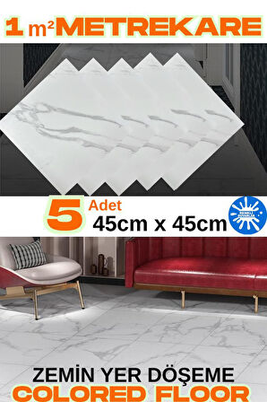 1(m²) 45cm x 45cm 5 Adet Yapışkanlı Parke Floor Pvc Panel  Yer Kaplama Paneli Arkası Kauçuklu 15p