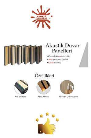 Gold Aynalı Akustik Duvar Paneli 50x50cm Siyah 8mm Mdf 4mm Keçe Isı Yalıtımı Ofis Salon Elit Tasarım