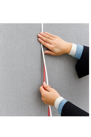 Beyaz Yapışkanlı 1 Adet 0.8mm x 280cm Duvar,Panel Mobilya Kenar Tablo Süpürgelik  Şeridi çıta