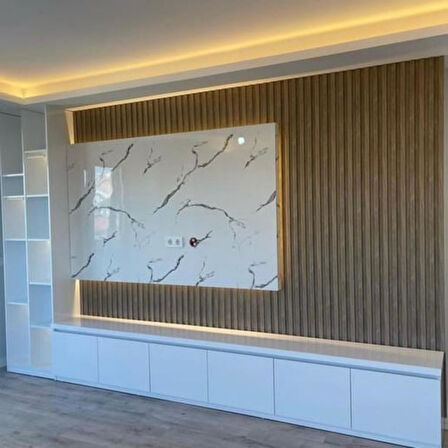 ATC Rustik Kayın Model 11cm x 290cm 1 Adet  Ev Ofis Konut Dekoratif PVC Lambiri Duvar Kağıdı Paneli