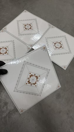 10 Adet 30x30cm Bordo Motifli Desen Köpük Yapışkanlı Mutfak Banyo Duvar Paneli Kağıdı CYCZT00211