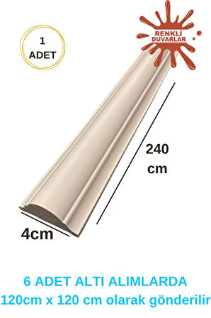 4 x 240 Cm 1 Boy Boyanabilir Dekoratif PVC Duvar Çıtası Duvar Süsleri Koridor Salon Çıta Tasarım