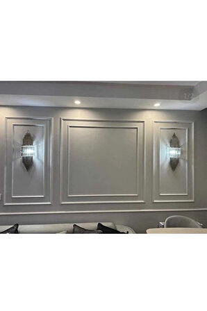 4 x 240 Cm 1 Boy Boyanabilir Dekoratif PVC Duvar Çıtası Duvar Süsleri Koridor Salon Çıta Tasarım