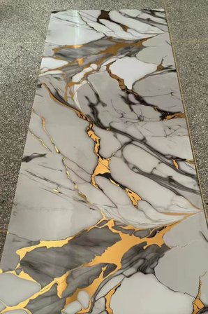 60cm x 3 Metre Tek Parça Yapışkanlı Rulo Pera Gold Duvar Paneli Kağıdı Silinebilir Salon Ofis TX-034