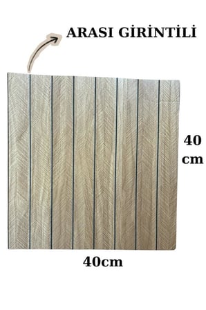 Yapışkanlı Camel Kahve Girintili 3D Akustik Esnek Lambiri 40cmx40cm Duvar Paneli Kağıdı NW211
