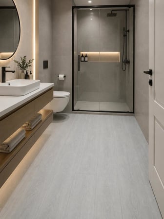 2,23m² Alan Kaplar SPC Parke 4+1mm Plastik Suya Dayanıklı Kilitli Geçmeli Zemin Kaplama DUMANLI