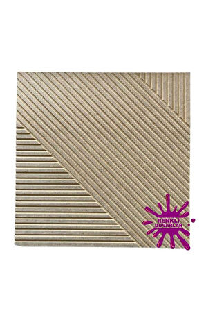 Dekoratif Ahşap Boyanabilir Ham MDF Duvar Paneli Modern Hazeran Model Ofis Salon 1 Adet 50cm x 50cm
