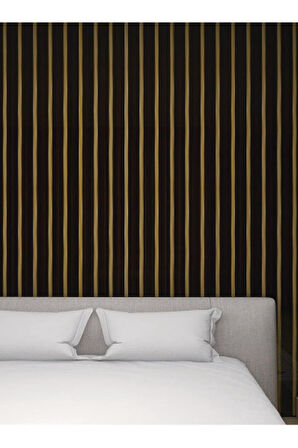 120cmx300cm Tek Parça Yapışkanlı Rulo Gold Çizgili Eskitme Parlak Duvar Paneli Kağıdı Pendik QM0140