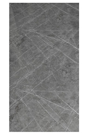 Alternatif Kaplama UV PVC Sion Gri Mermer Panel 1 Adet 60x120cm Ev Ofis Otel Duvar Kaplama Paneli