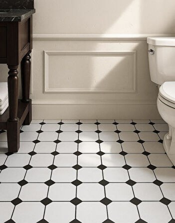 30cm x 30cm 10 Adet Yapışkanlı Karo Floor Pvc Panel Yer Zemin Kaplama Paneli Arkası Kauçuklu 3319