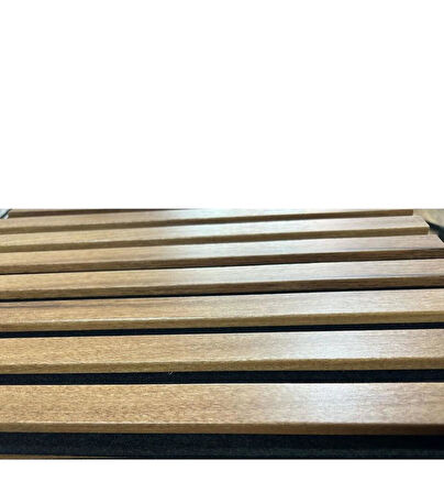 1m² (50cmx50cm 4 Adet)Kahverengi Akustik Duvar Paneli 3mm Keçe Ve 8mm Mdflam Duvar Çıtası Lambiri