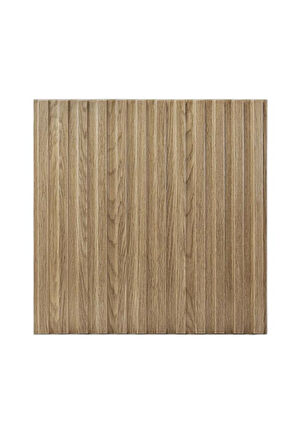 1m² (50cmx50cm 4 Adet)Kahverengi 3D ABS PVC Malzeme Dayanıklı Duvar Paneli Silinebilir Lambiri Panel