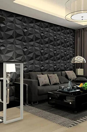 50cm x 50cm 1 Adet 3D Abs Malzeme PVC Dayanıklı Duvar Paneli Silinebilir Geometrik Model Panel