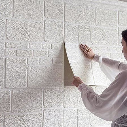 70cmx70cm Dekoratif Kendinden Yapışkanlı Taş Ev Tuğla Kesme Taş Duvar Paneli Kağıdı Köpük NW209