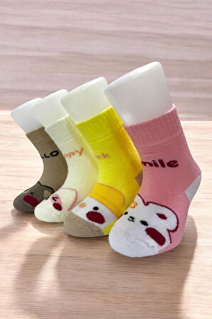 8 Çift Burun Dikişsiz Karışık Kışlık Kalın Havlu Kız Çocuk Soket Çorap