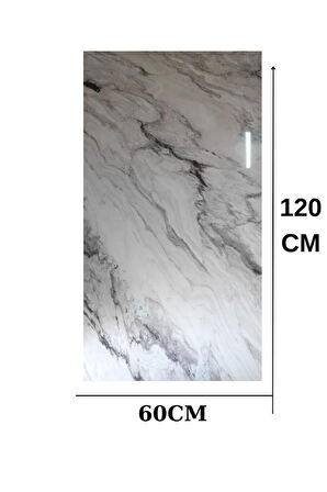 Alternatif Kaplama UV PVC Fırtına Mermer Desenli 1 Adet 60x120cm Ev Ofis Otel Duvar Kaplama Paneli