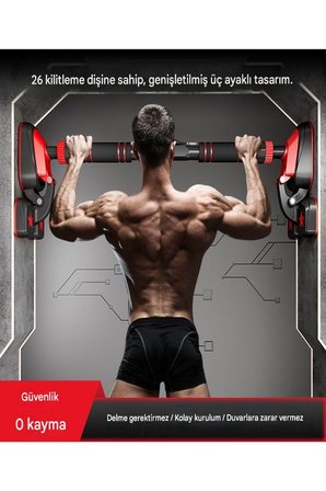 3POD 3 Ayaklı 92-120CM Koridor Kapı Barfiksi Barfix Aleti Çubuğu Çekme Barı Demiri Bar BARFİX