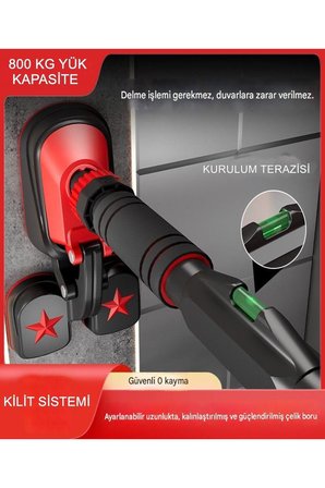 3POD 3 Ayaklı 92-120CM Koridor Kapı Barfiksi Barfix Aleti Çubuğu Çekme Barı Demiri Bar BARFİX