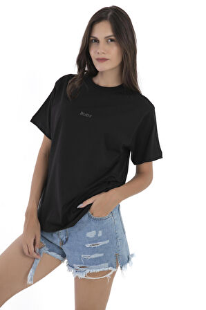 RUDY CO REGULAR SİYAH KADIN TİŞÖRT