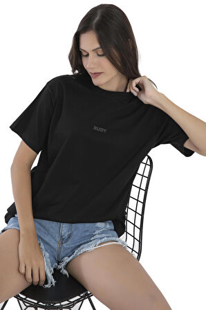 RUDY CO REGULAR SİYAH KADIN TİŞÖRT