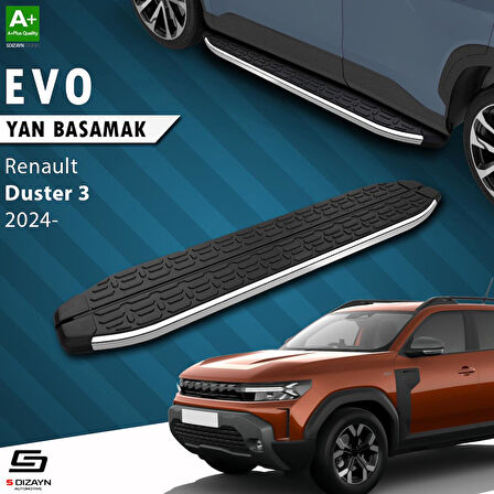 S-Dizayn Renault Duster 3 Evo Krom Yan Basamak 183 Cm 2024 Üzeri A+ Kalite