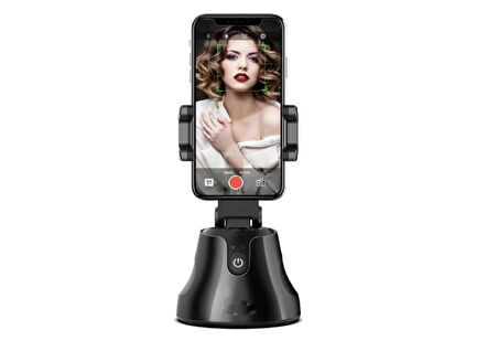 360° Hareket Algılayıcı Akıllı Selfie-Tripod Otomatik Yüz Takip Sistemli Telefon Tutucu