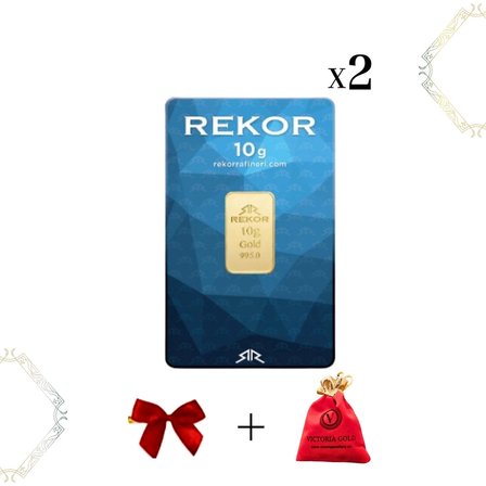2 Adet 10 gr 24 Ayar Altın REKOR