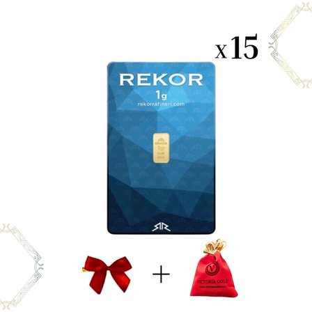 15 Adet 1 gr 24 Ayar Altın ( REKOR )