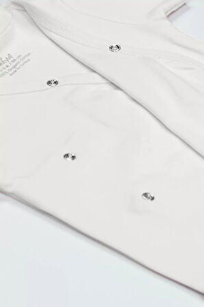 Bistyle Organik Natural Basic Style Kruvaze Uzun Kol Body Bs17102 Ekru