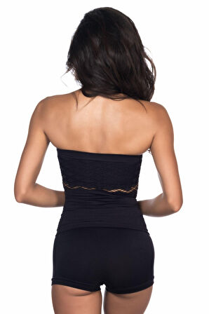 Siyah Mı Emay 5035 Fantazi Straplez Atlet Korse