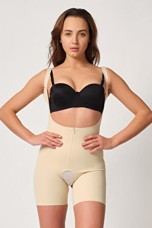 Ten Mı Emay 2834 Göğsü Açık Ferumalı Tül Popo Boy Lazer Korse