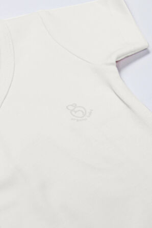 Bistyle Organik Natural Basic Style Kruvaze Yarım Kol Body Bs17101 Ekru