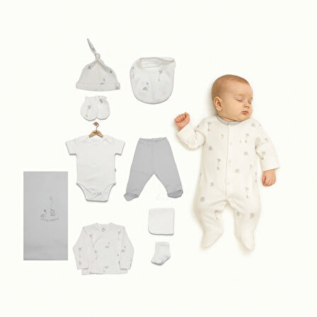 Bistyle Flying Elephant 10'lu Hastane Çıkışı 11111 Ekru Gri