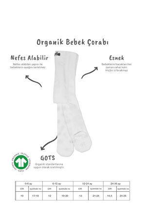 Bistyle Penye Kaymaz Külotlu Çorap 50109 Beyaz