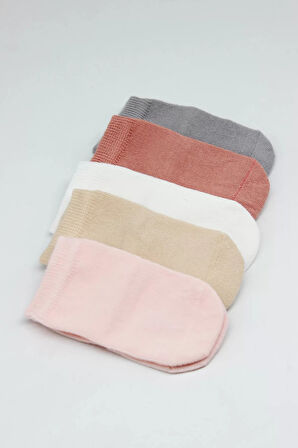 5'li Penye Soket Kutulu Basic Çorap 10131 Pudra