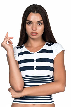 Beyaz-laci Mı Emay 5026 Soft Seamless T Shirt