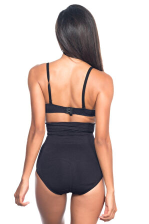 Siyah Mı Emay 2079 Yüksek Bel Desenli Double Slip Korse