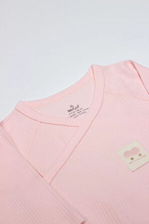 Organic Modal Flying Balloons Kruvaze Uzun Kol Body Bs17121 Pembe